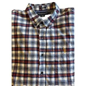 U.S . Polo Assn.‎ Sz XL Plaid Flannel Long Sleeve Stretch Button Down Shirt